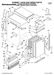 Diagram for 01 - Cabinet Liner And Door Parts