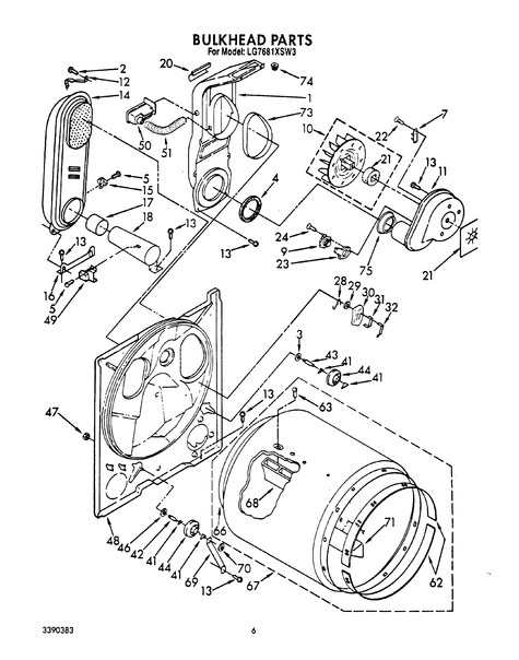 Whirlpool LG7681XSN3 Parts List | Coast Appliance Parts