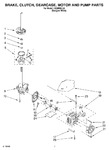 Diagram for 04 - Brake, Clutch, Gearcase, Motor And Pump Parts