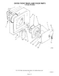 Diagram for 03 - Dryer Front Panel And Door