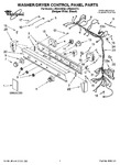 Diagram for 01 - Washer/dryer Control Panel Parts