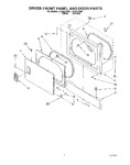 Diagram for 02 - Dryer Front Panel And Door