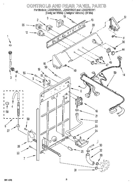 Whirlpool LXR9245EW1 Parts List Coast Appliance Parts