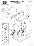 Diagram for 01 - Top And Console Parts