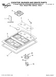 Diagram for 01 - Cooktop, Burner And Grate