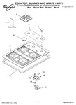 Diagram for 01 - Cooktop, Burner And Grate Parts