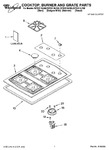 Diagram for 01 - Cooktop, Burner And Grate Parts