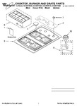 Diagram for 01 - Cooktop, Burner And Grate Parts