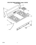 Diagram for 02 - Cooktop And Control Panel, Lit/opti