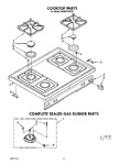 Diagram for 01 - Cooktop, Complete Sealed Gas Burner