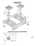 Diagram for 01 - Cooktop, Complete Sealed Gas Burner