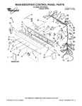 Diagram for 01 - Washer/dryer Control Panel Parts