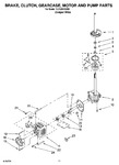 Diagram for 08 - Brake, Clutch, Gearcase, Motor And Pump Parts