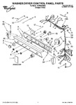 Diagram for 01 - Washer/dryer Control Panel Parts