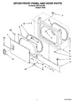 Diagram for 02 - Dryer Front Panel And Door Parts