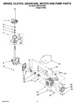 Diagram for 08 - Brake, Clutch, Gearcase, Motor And Pump Parts