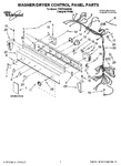 Diagram for 01 - Washer/dryer Control Panel Parts