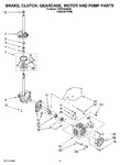 Diagram for 08 - Brake, Clutch, Gearcase, Motor And Pump Parts