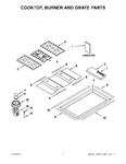 Diagram for 01 - Cooktop, Burner And Grate Parts