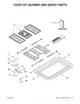 Diagram for 01 - Cooktop, Burner And Grate Parts