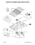 Diagram for 02 - Cooktop, Burner And Grate Parts