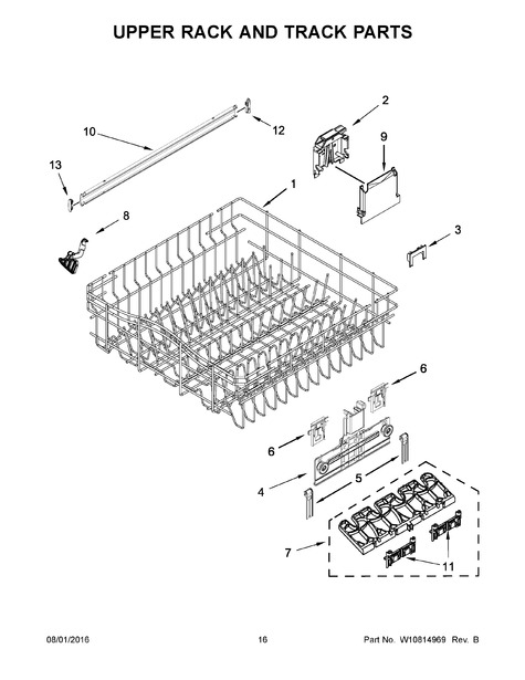 Whirlpool dishwasher hot sale model wdt780saem1