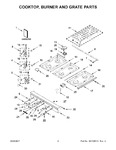 Diagram for 02 - Cooktop, Burner And Grate Parts