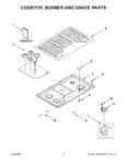 Diagram for 02 - Cooktop, Burner And Grate Parts