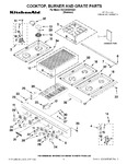 Diagram for 01 - Cooktop, Burner And Grate Parts