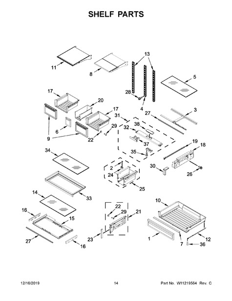 Whirlpool K45SS Parts List