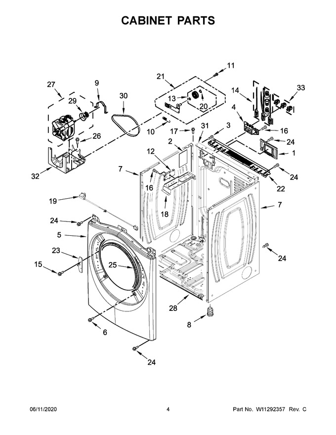 Whirlpool WPW10350906 SWITCH-DOR | Coast Appliance Parts