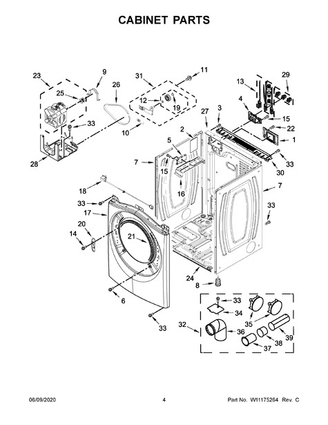 Whirlpool WED75HEFW1 Parts List | Coast Appliance Parts