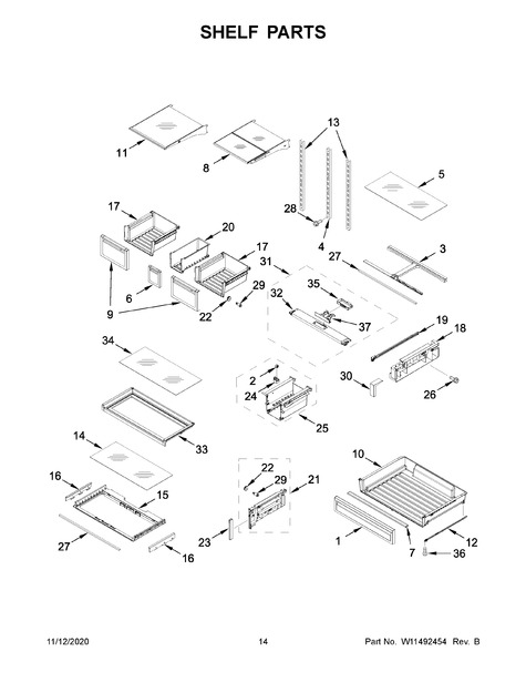 Whirlpool WRF767SDHZ02 Parts List | Coast Appliance Parts