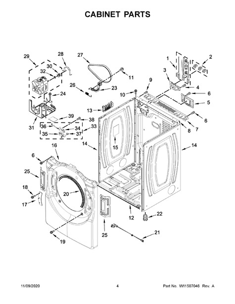 Whirlpool WED560LHW2 Parts List | Coast Appliance Parts