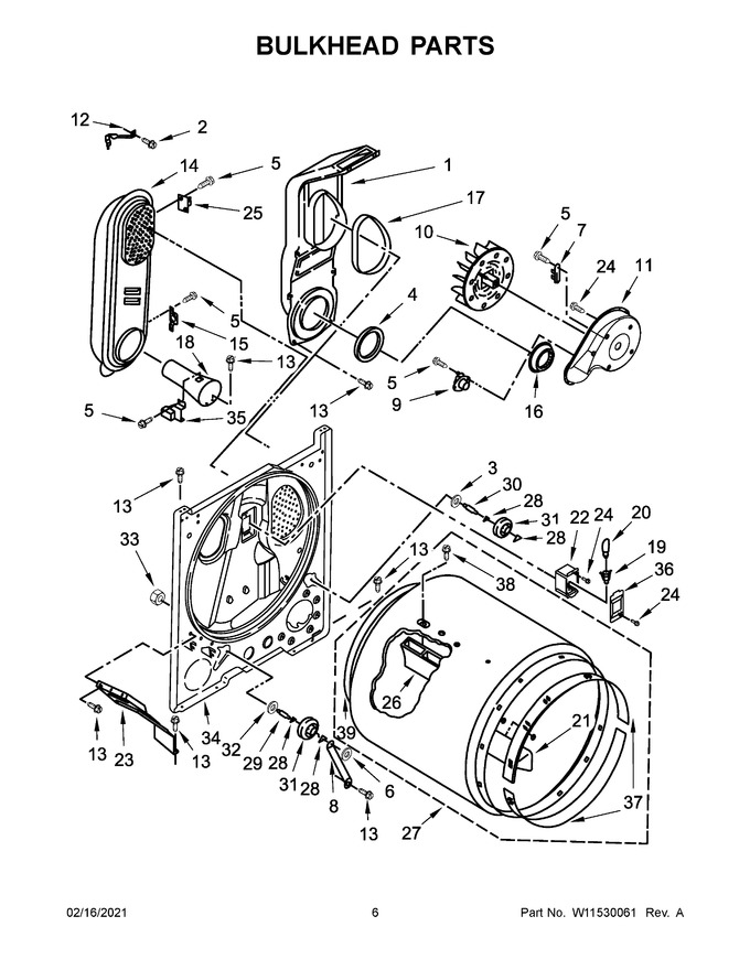 Whirlpool W11050897 DRYER HI-LIMIT THREMOSTAT | Coast Appliance Parts