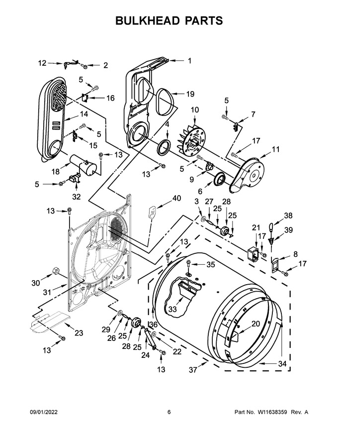 Whirlpool W11050897 DRYER HI-LIMIT THREMOSTAT | Coast Appliance Parts