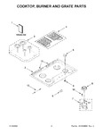 Diagram for 02 - Cooktop, Burner And Grate Parts