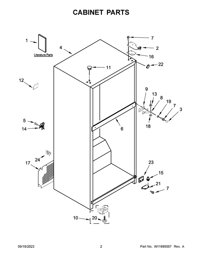 Whirlpool WPW10300065 HINGE-DOOR | Coast Appliance Parts