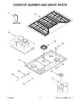 Diagram for 02 - Cooktop, Burner And Grate Parts