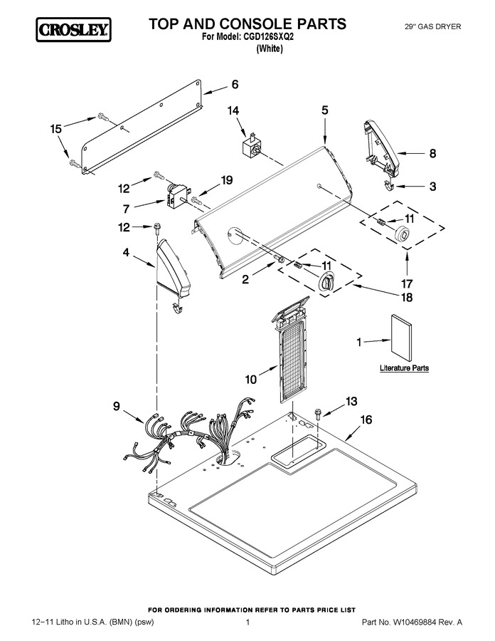 Crosley Dryer Parts Diagram - General Wiring Diagram