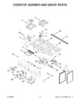 Diagram for 03 - Cooktop, Burner And Grate Parts