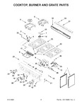 Diagram for 03 - Cooktop, Burner And Grate Parts