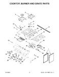 Diagram for 03 - Cooktop, Burner And Grate Parts