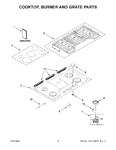 Diagram for 02 - Cooktop, Burner And Grate Parts