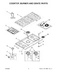 Diagram for 02 - Cooktop, Burner And Grate Parts