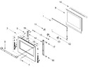 Diagram for Lower Oven Door Parts
