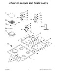 Diagram for 01 - Cooktop, Burner And Grate Parts