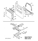 Diagram for 4 - Cabinet Front, Gas Valve & Burner Asm.