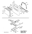 Diagram for 2 - Cabinet Front, Gas Valve & Burner Asm.