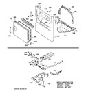 Diagram for 3 - Front Panel, Door, Gas Valve & Burner Assembly